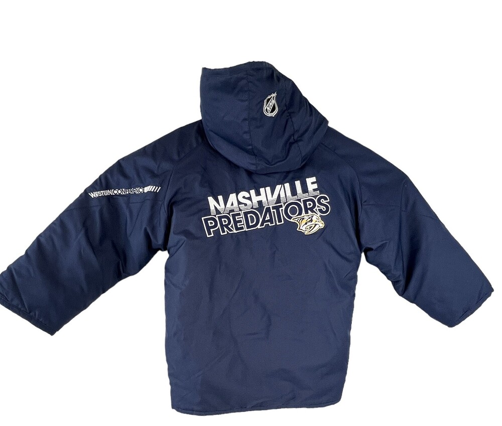 Nashville Predators NHL Boy's Reebok Face-Off Apparel Medium (5/6) Coat Navy